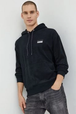 Ανδρικά Χωρίς φερμουάρ Μπλούζα Converse μαύρο, με κουκούλα