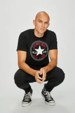 Ανδρικά Μπλουζάκια Converse - Μπλουζάκι μαύρο