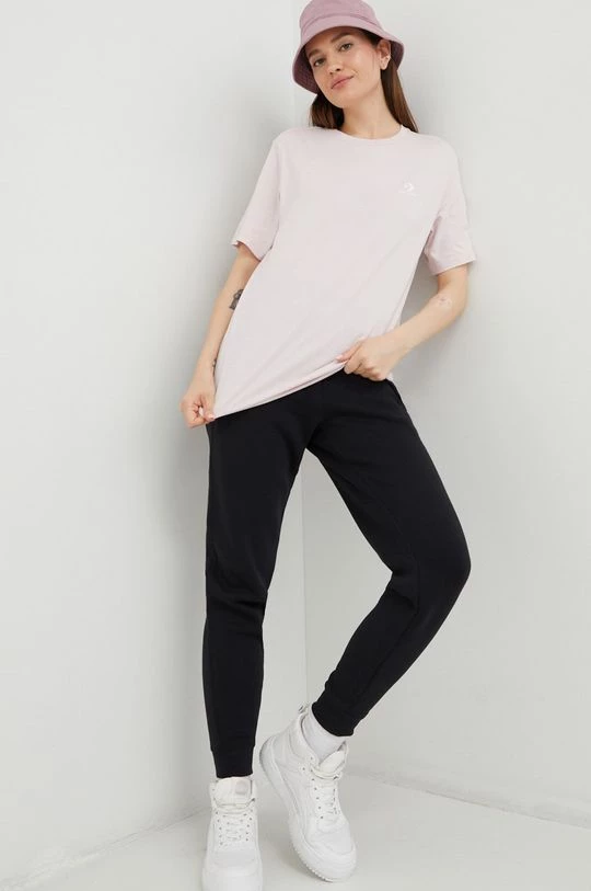 Κοντομάνικο Βαμβακερό μπλουζάκι Converse ροζ 6 Κοντομάνικο Βαμβακερό μπλουζάκι Converse ροζ - Image 4