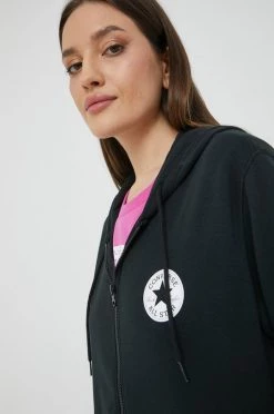 Με φερμουάρ Μπλούζα Converse μαύρο, με κουκούλα -Converse Εκπτώσεις unnamed file 32