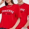 Κοντομάνικο Βαμβακερό μπλουζάκι Converse κόκκινο -Converse Εκπτώσεις unnamed file 520